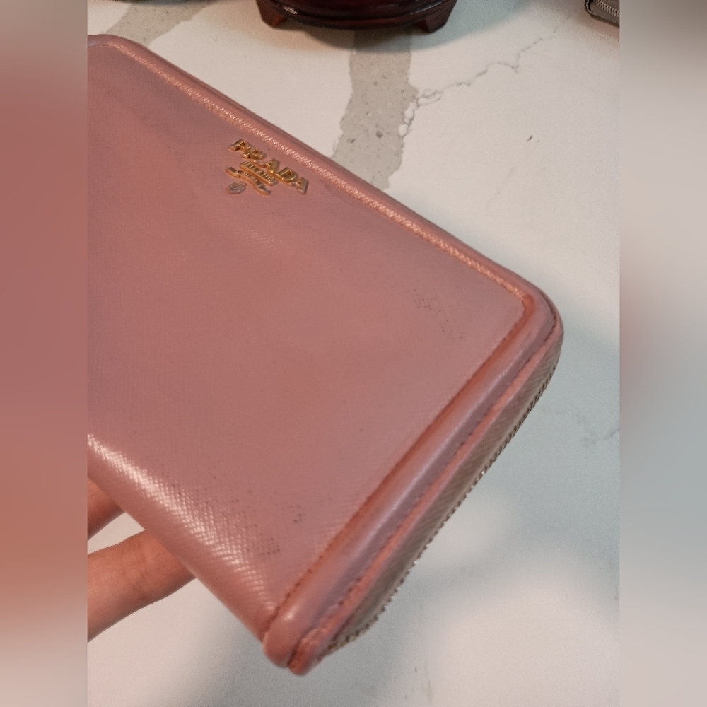 Authentic Pink Prada Saffiano Wallet - Picture 3 of 16